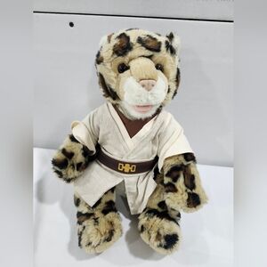 Build A Bear Amur Leopard Open Mouth St. Louis Zoo Exclusive With Obi-Wan Outfit